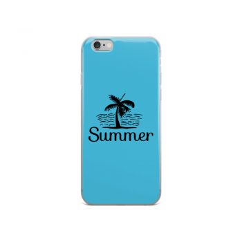 iPhone Phone Case Cover Blue - Summer Palm Tree