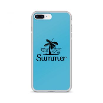 iPhone Phone Case Cover Blue - Summer Palm Tree