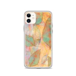 iPhone Phone Case Cover Colorful Leaves Leaf Blue Pink Beige Cream Brown Art Print Old Antique Vintage