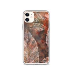 iPhone Phone Case Cover Colorful Leaves Leaf Print Grey Beige Cream Brown Nature Art Print Old Antique Vintage