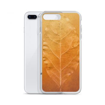 iPhone Phone Case Cover Golden Leaf Vein Print Beige Gold Nature Art Print Old Antique Vintage