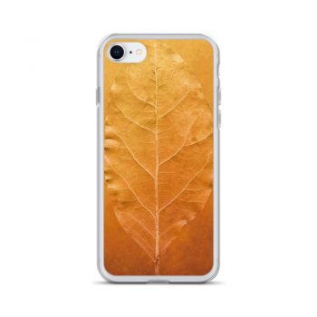 iPhone Phone Case Cover Golden Leaf Vein Print Beige Gold Nature Art Print Old Antique Vintage