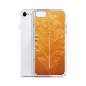 iPhone Phone Case Cover Golden Leaf Vein Print Beige Gold Nature Art Print Old Antique Vintage