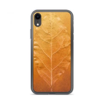 iPhone Phone Case Cover Golden Leaf Vein Print Beige Gold Nature Art Print Old Antique Vintage