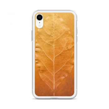 iPhone Phone Case Cover Golden Leaf Vein Print Beige Gold Nature Art Print Old Antique Vintage