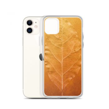 iPhone Phone Case Cover Golden Leaf Vein Print Beige Gold Nature Art Print Old Antique Vintage