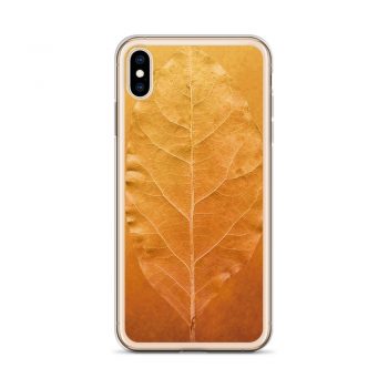 iPhone Phone Case Cover Golden Leaf Vein Print Beige Gold Nature Art Print Old Antique Vintage