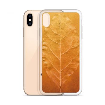 iPhone Phone Case Cover Golden Leaf Vein Print Beige Gold Nature Art Print Old Antique Vintage