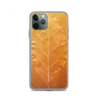 iPhone Phone Case Cover Golden Leaf Vein Print Beige Gold Nature Art Print Old Antique Vintage