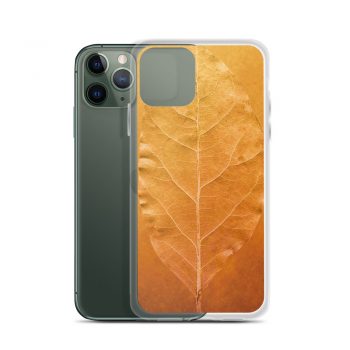 iPhone Phone Case Cover Golden Leaf Vein Print Beige Gold Nature Art Print Old Antique Vintage