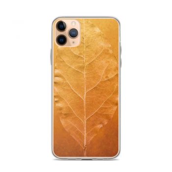 iPhone Phone Case Cover Golden Leaf Vein Print Beige Gold Nature Art Print Old Antique Vintage