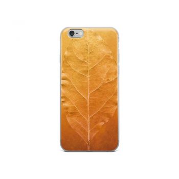 iPhone Phone Case Cover Golden Leaf Vein Print Beige Gold Nature Art Print Old Antique Vintage