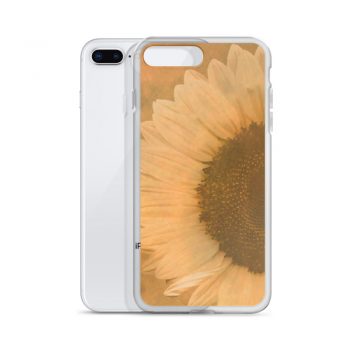 iPhone Phone Case Cover Large Sunflower Flower Art Print Old Antique Vintage Beige Yellow Brown