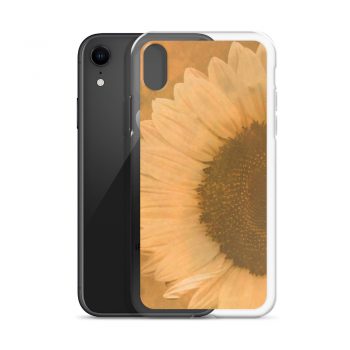 iPhone Phone Case Cover Large Sunflower Flower Art Print Old Antique Vintage Beige Yellow Brown