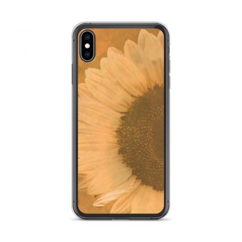 iPhone Phone Case Cover Large Sunflower Flower Art Print Old Antique Vintage Beige Yellow Brown