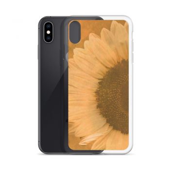 iPhone Phone Case Cover Large Sunflower Flower Art Print Old Antique Vintage Beige Yellow Brown