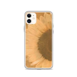 iPhone Phone Case Cover Large Sunflower Flower Art Print Old Antique Vintage Beige Yellow Brown