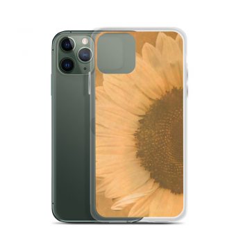 iPhone Phone Case Cover Large Sunflower Flower Art Print Old Antique Vintage Beige Yellow Brown