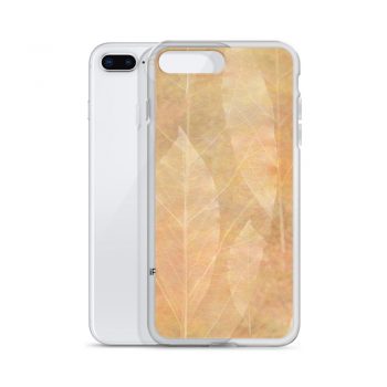 iPhone Phone Case Cover Leaves Leaf Vein Print Beige Cream Brown Nature Art Print Old Antique Vintage