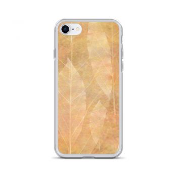 iPhone Phone Case Cover Leaves Leaf Vein Print Beige Cream Brown Nature Art Print Old Antique Vintage