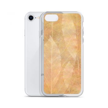 iPhone Phone Case Cover Leaves Leaf Vein Print Beige Cream Brown Nature Art Print Old Antique Vintage