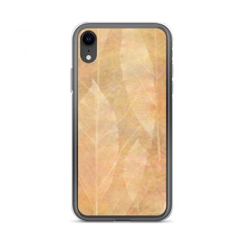 iPhone Phone Case Cover Leaves Leaf Vein Print Beige Cream Brown Nature Art Print Old Antique Vintage