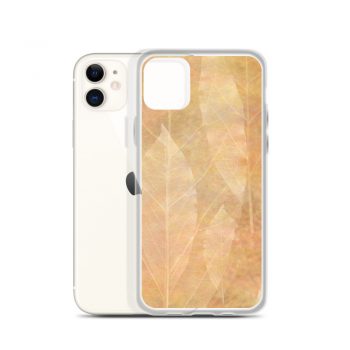 iPhone Phone Case Cover Leaves Leaf Vein Print Beige Cream Brown Nature Art Print Old Antique Vintage