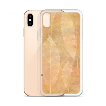 iPhone Phone Case Cover Leaves Leaf Vein Print Beige Cream Brown Nature Art Print Old Antique Vintage