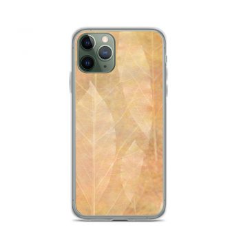 iPhone Phone Case Cover Leaves Leaf Vein Print Beige Cream Brown Nature Art Print Old Antique Vintage