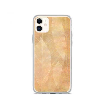 iPhone Phone Case Cover Leaves Leaf Vein Print Beige Cream Brown Nature Art Print Old Antique Vintage