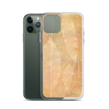 iPhone Phone Case Cover Leaves Leaf Vein Print Beige Cream Brown Nature Art Print Old Antique Vintage