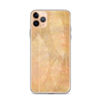 iPhone Phone Case Cover Leaves Leaf Vein Print Beige Cream Brown Nature Art Print Old Antique Vintage