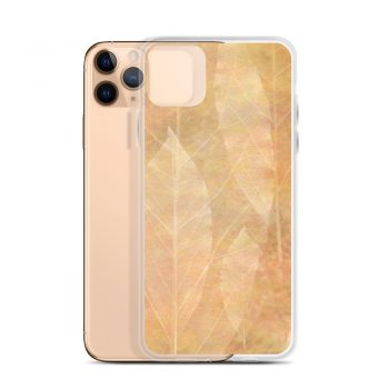 iPhone Phone Case Cover Leaves Leaf Vein Print Beige Cream Brown Nature Art Print Old Antique Vintage