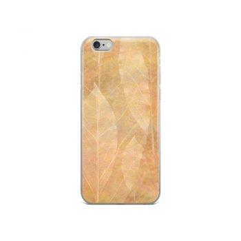 iPhone Phone Case Cover Leaves Leaf Vein Print Beige Cream Brown Nature Art Print Old Antique Vintage