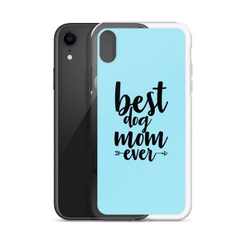 iPhone Phone Case Cover Light Blue - Best Dog Mom Ever