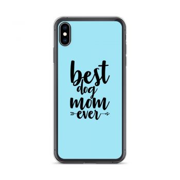 iPhone Phone Case Cover Light Blue - Best Dog Mom Ever