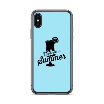 iPhone Phone Case Cover Light Blue - Welcome Summer