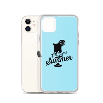 iPhone Phone Case Cover Light Blue - Welcome Summer