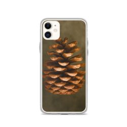 iPhone Phone Case Cover Pine Cone Print Beige Green Brown Nature Art Print Old Antique Vintage