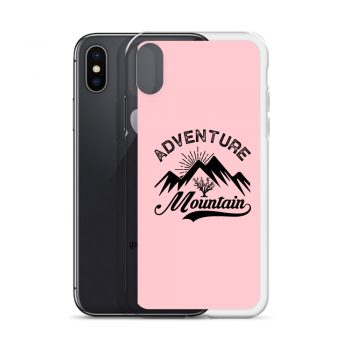 iPhone Phone Case Cover Pink - Adventure Mountains