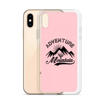 iPhone Phone Case Cover Pink - Adventure Mountains