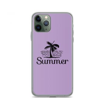 iPhone Phone Case Cover Purple - Summer Palm Tree