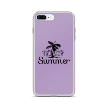 iPhone Phone Case Cover Purple - Summer Palm Tree