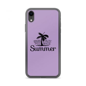 iPhone Phone Case Cover Purple - Summer Palm Tree