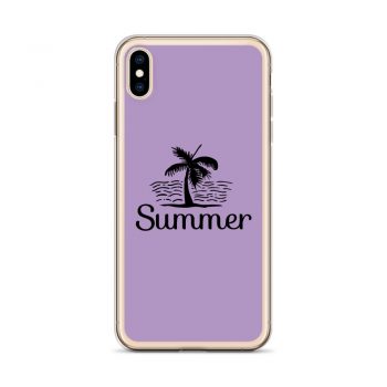 iPhone Phone Case Cover Purple - Summer Palm Tree