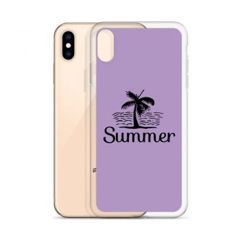 iPhone Phone Case Cover Purple - Summer Palm Tree