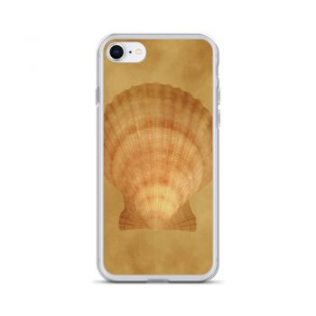 iPhone Phone Case Cover Sea Shell Seashells Ocean Beige Sand Art Print Old Antique Vintage Botanical Beige Brown