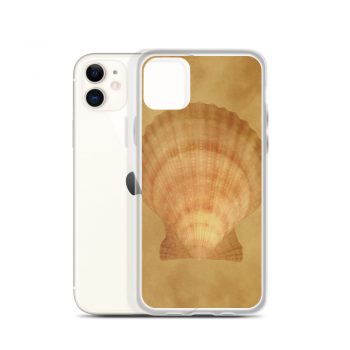 iPhone Phone Case Cover Sea Shell Seashells Ocean Beige Sand Art Print Old Antique Vintage Botanical Beige Brown