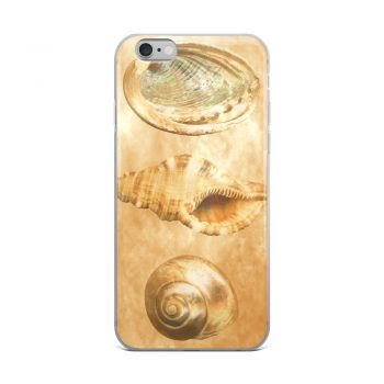 iPhone Phone Case Cover Sea Shells Seashells Ocean Beach Beige Sand Art Print Old Antique Vintage