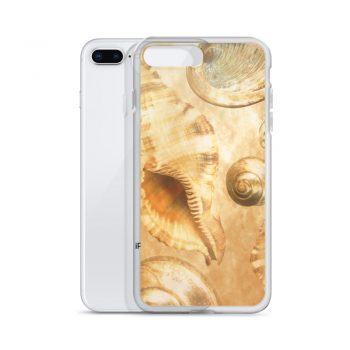 iPhone Phone Case Cover Sea Shells Seashells Ocean Cream Beige Brown Gold Art Print Old Antique Vintage